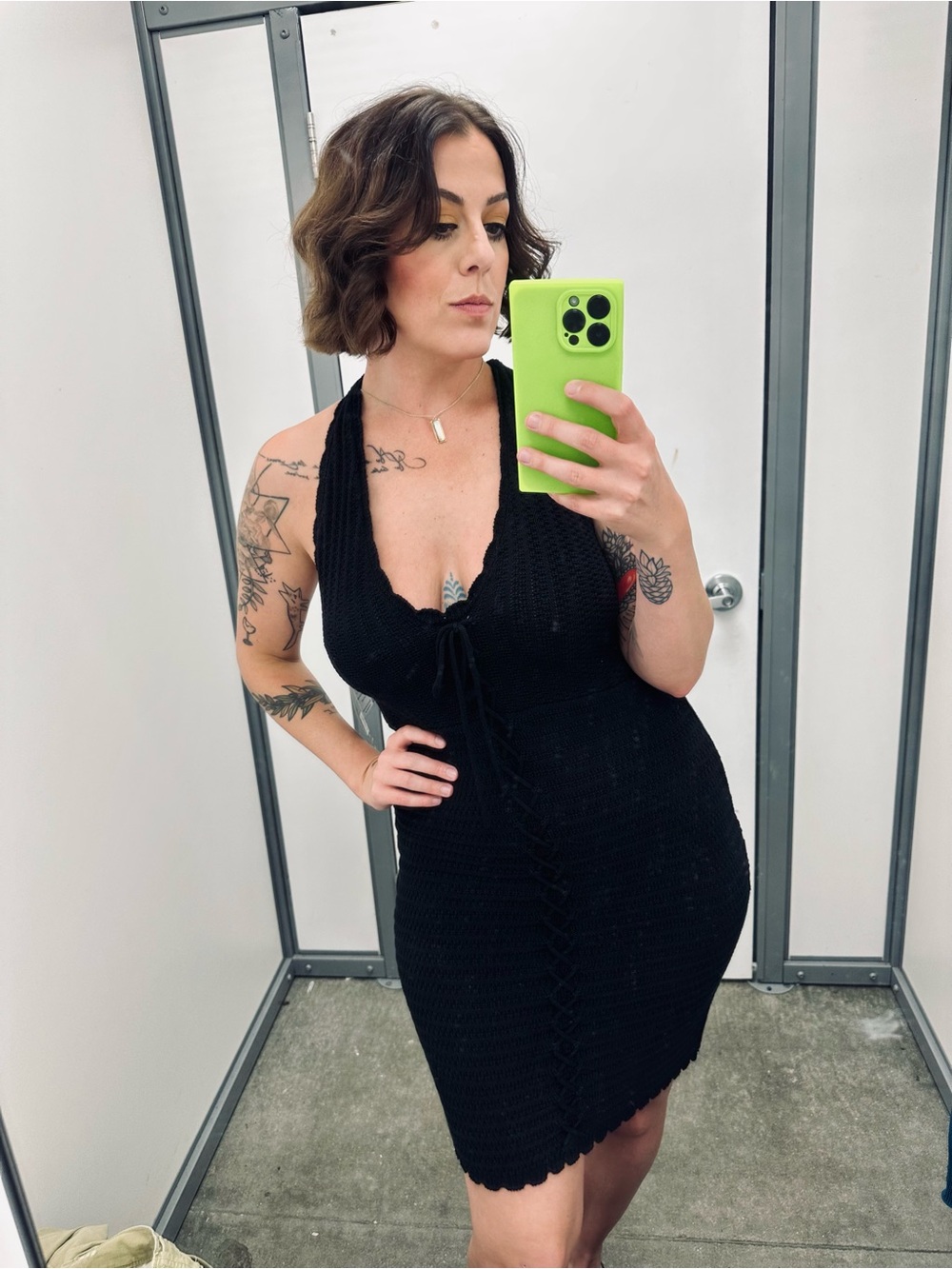 Madden NYC Black Knit Dress